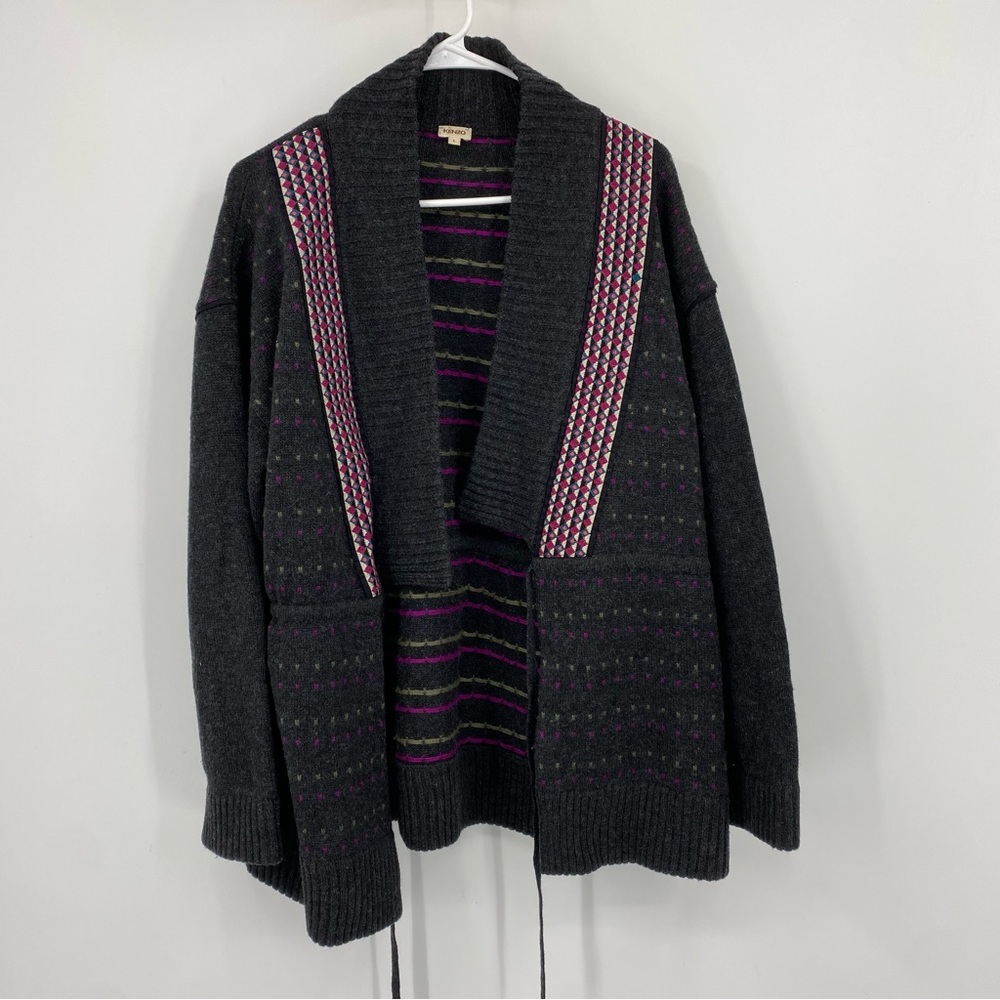 Kenzo Paris Wool Silk Cardigan Large